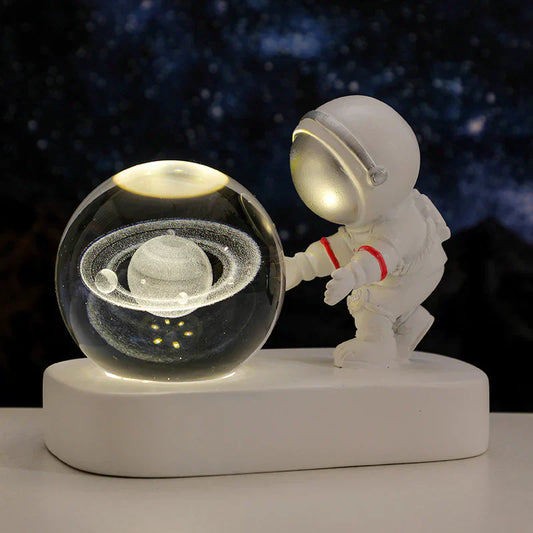 Astronaute Galactique Lumineux | Magie Cristalline LED