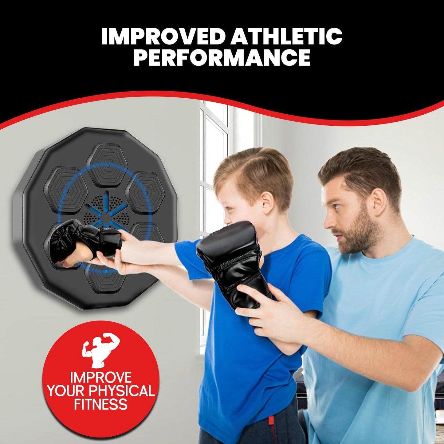 Machine Boxe Musicale Murale Bluetooth