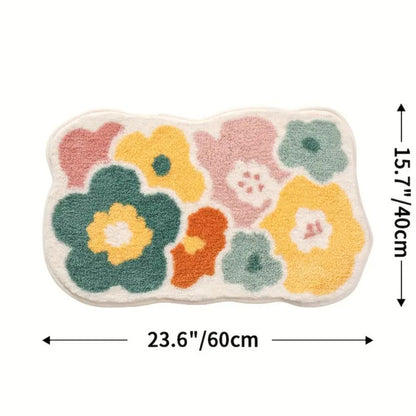 Tapis de Bain Moelleux - Absorbant - fleurs