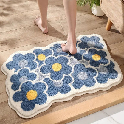 Tapis de Bain Moelleux - Absorbant - fleurs