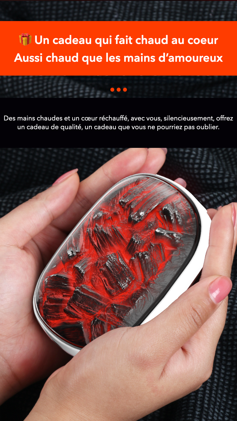 Chauffe-Mains Braise Rechargeable USB-C