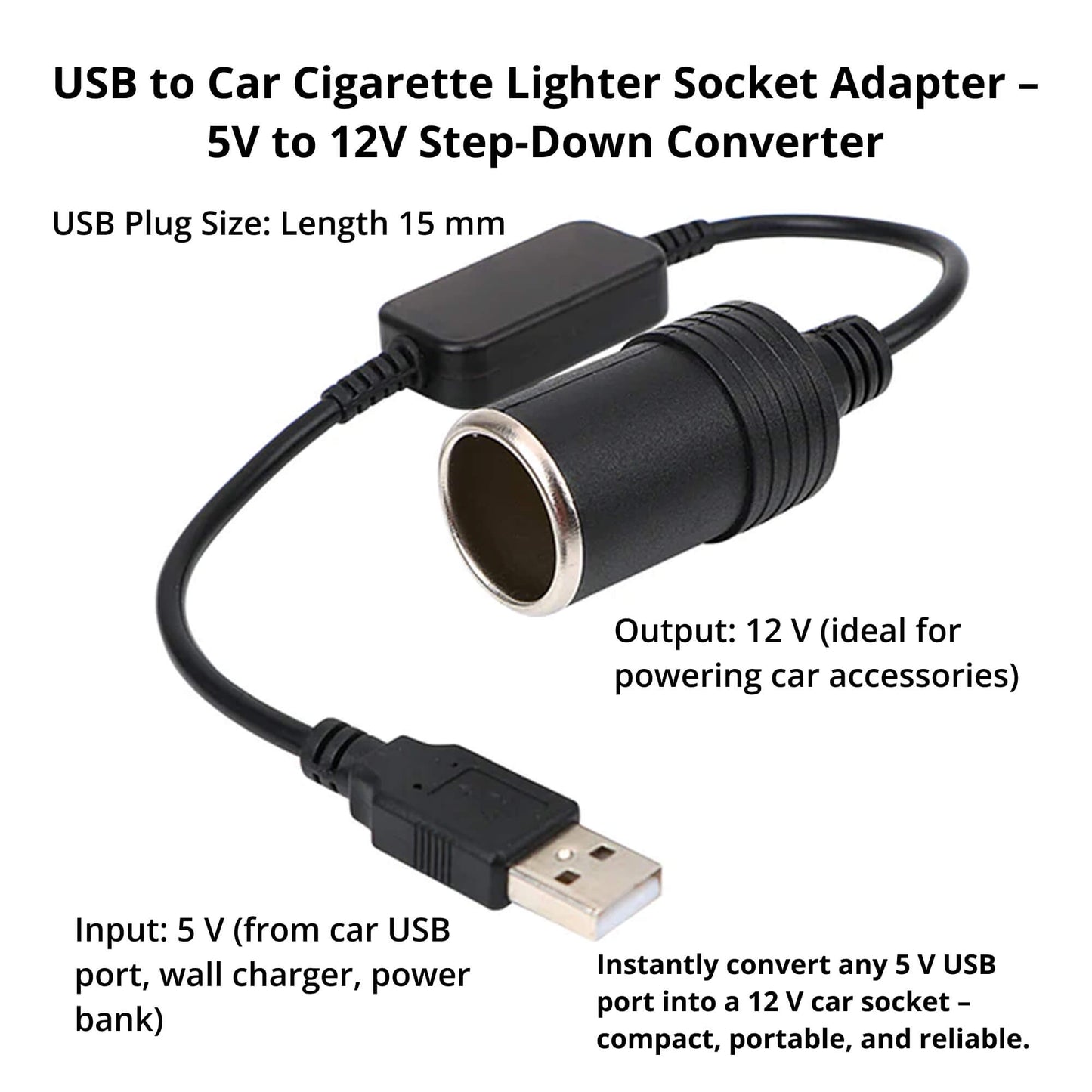 Adaptateur USB vers Prise 12V