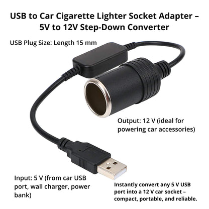 Adaptateur USB vers Prise 12V