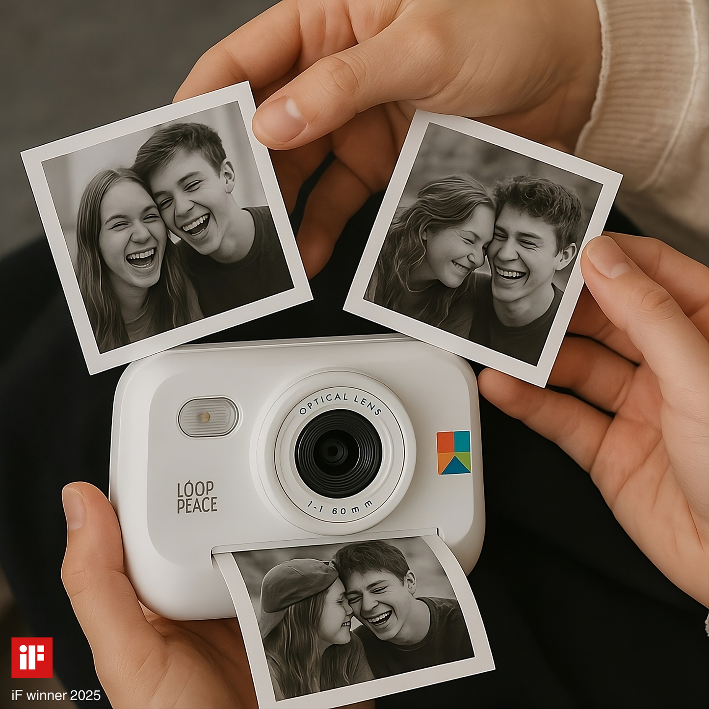 Appareil Photo Instantané Rétro Noir Blanc