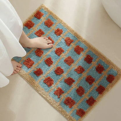 Tapis de Bain Tufté – Motifs Graphiques – Inspiration Marocaine