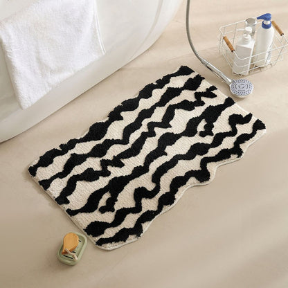 Tapis de Bain Tufté – Motifs Graphiques – Inspiration Marocaine