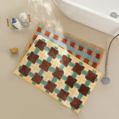 Tapis de Bain Tufté – Motifs Graphiques – Inspiration Marocaine