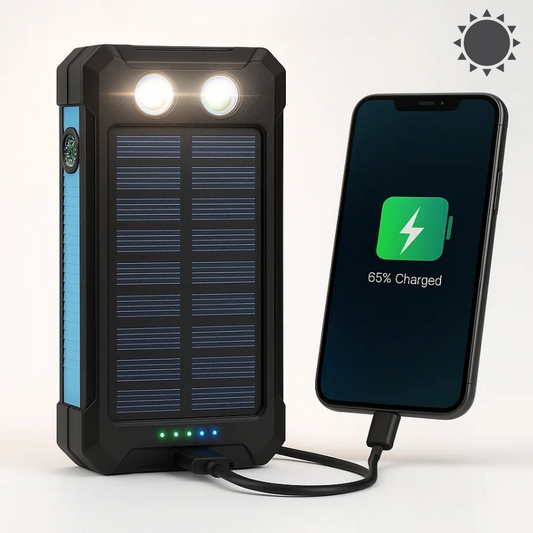 Power Bank Solaire Étanche Double USB