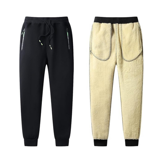 Pantalon Jogging Hiver – Doublé Polaire – Poches Zippées