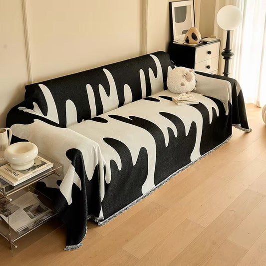 Jeté Canapé – Tissé – Motif Feuilles