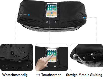 Gants Poussette – Doublés Polaire – Écran Transparent