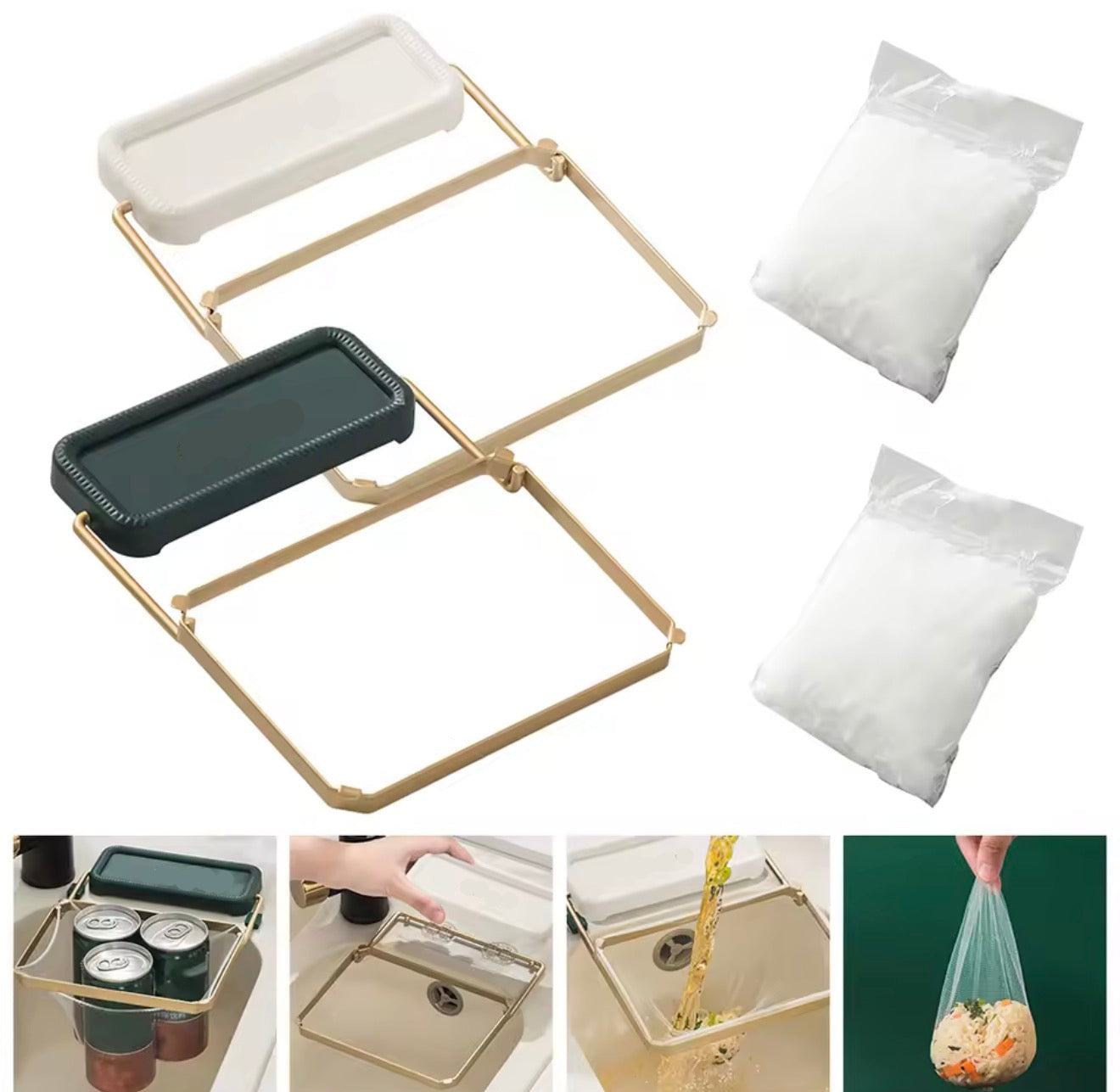 Filtre Évier Pliable Ventouse Anti-Bouchon