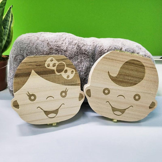Boîte Dents de Lait en Bois – Positions Gravées – Souvenir Bébé