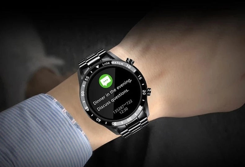 Montre Connectée – Appels Bluetooth – Bracelet Acier