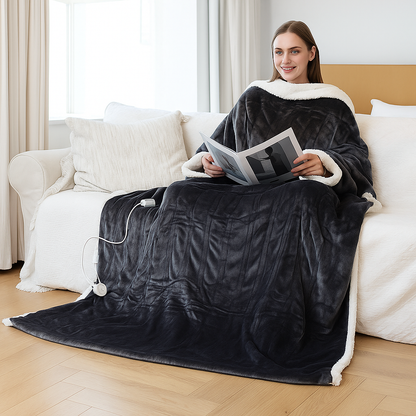 Plaid Chauffant Électrique Portable Sherpa