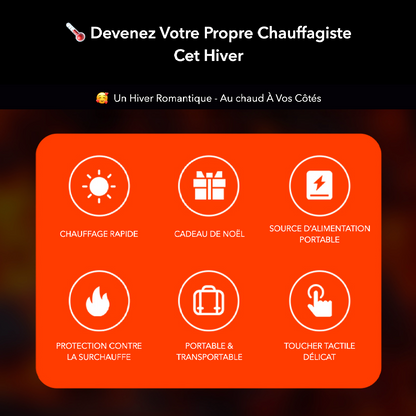 Chauffe-Mains Braise Rechargeable USB-C