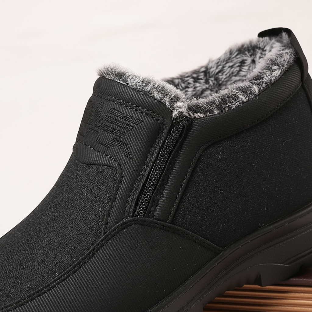 Bottines Fourrées – Zip Latéral – Hiver Homme