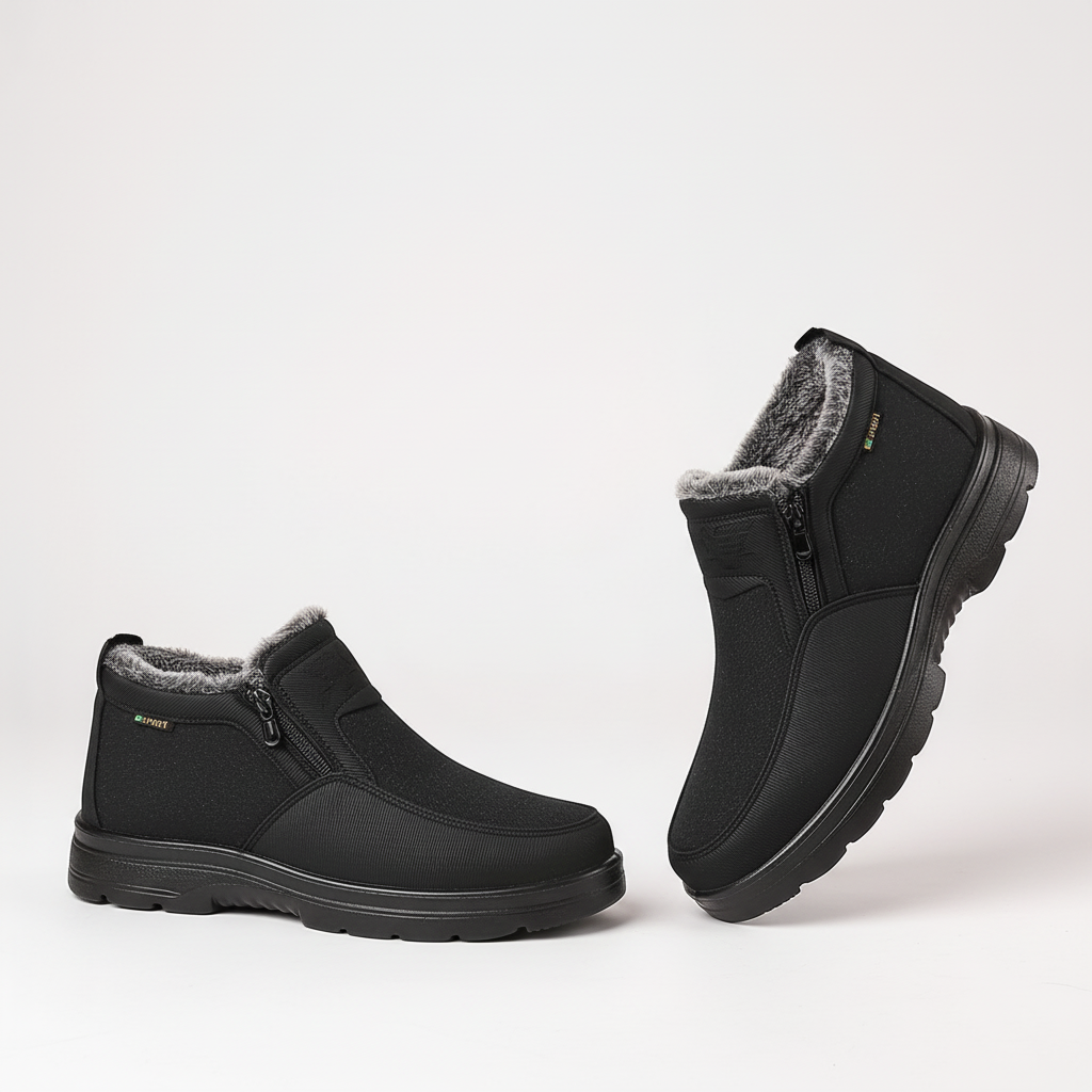Bottines Fourrées – Zip Latéral – Hiver Homme