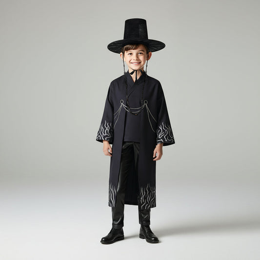 Costume Cosplay Enfant Noir Complet