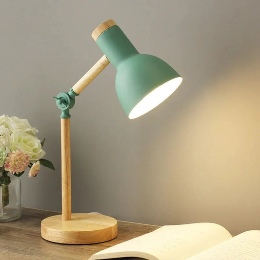 AureLight Lampe de Bureau en Bois | Design Nordique Réglable
