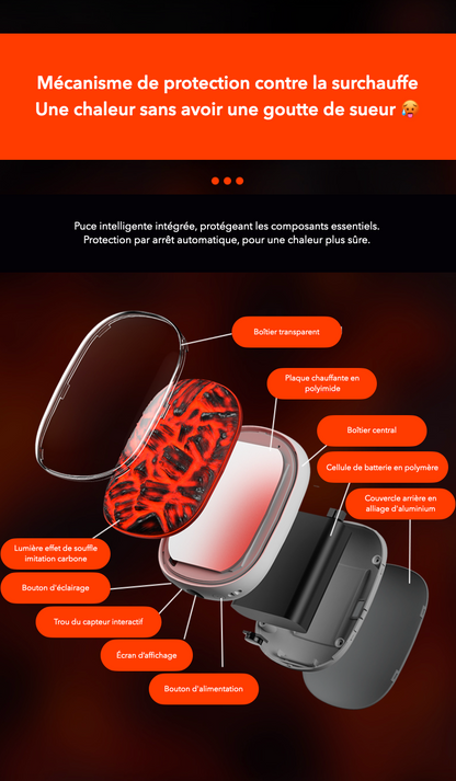 Chauffe-Mains Braise Rechargeable USB-C