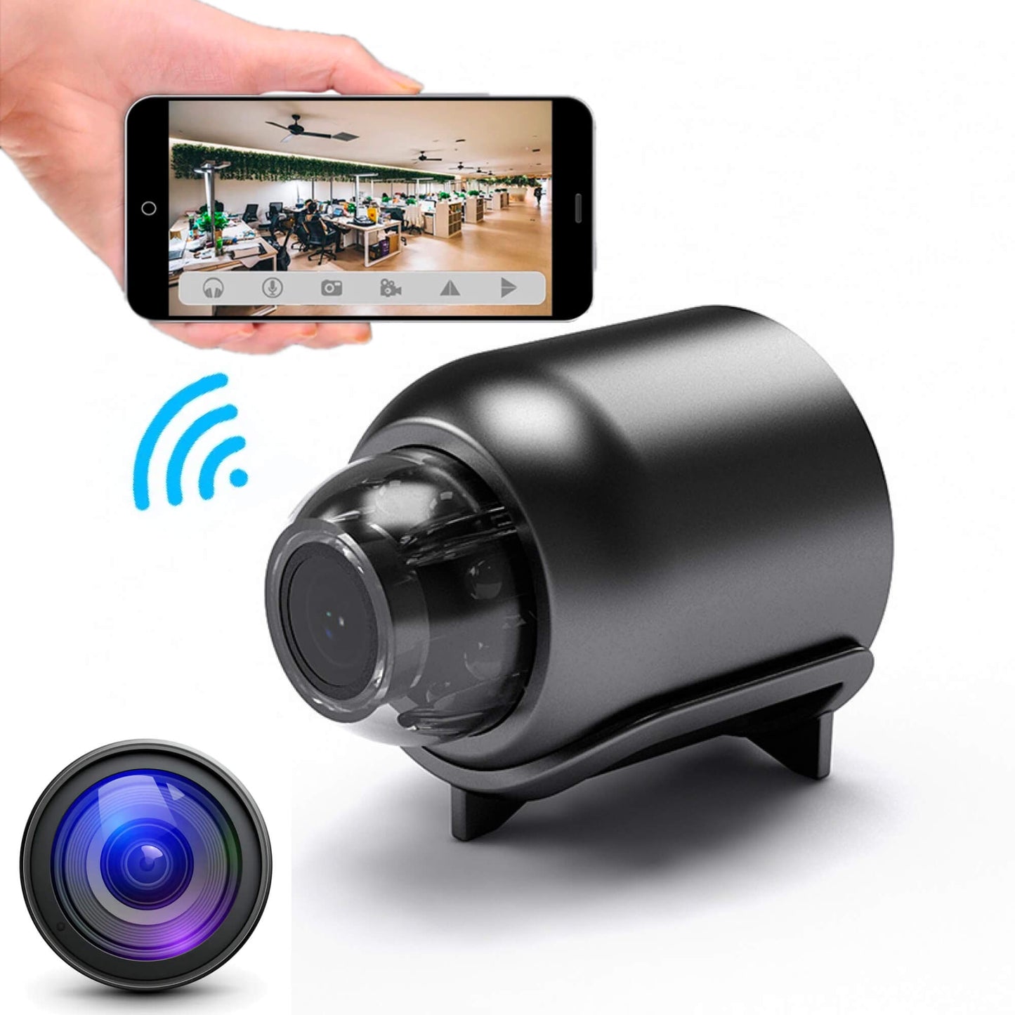 Mini Caméra WiFi Étanche 1080p