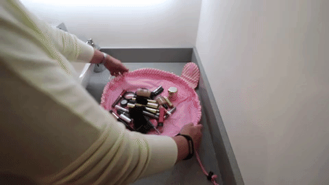 Trousse Maquillage – Ouverture Large – Cordon Réglable