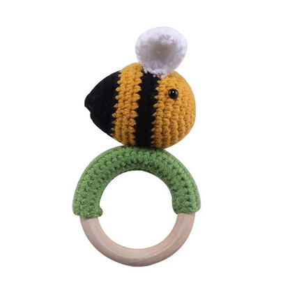 Hochet Dentition Bois Coton Bébé