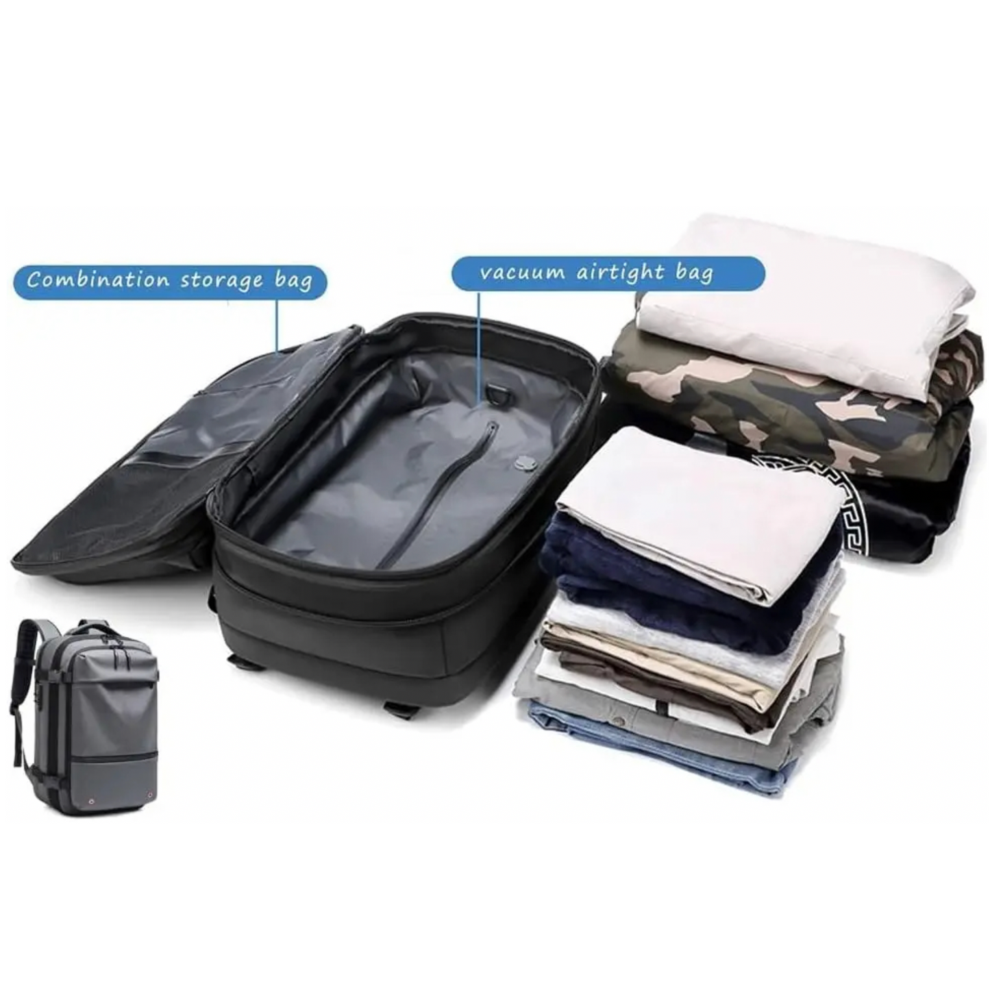 Sac à Dos Voyage Compression Vide