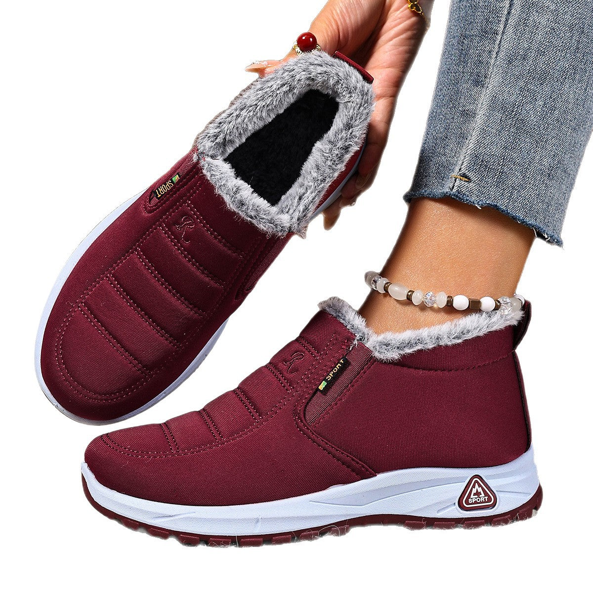 Bottines Hiver Femme – Slip-On – Doublure Polaire