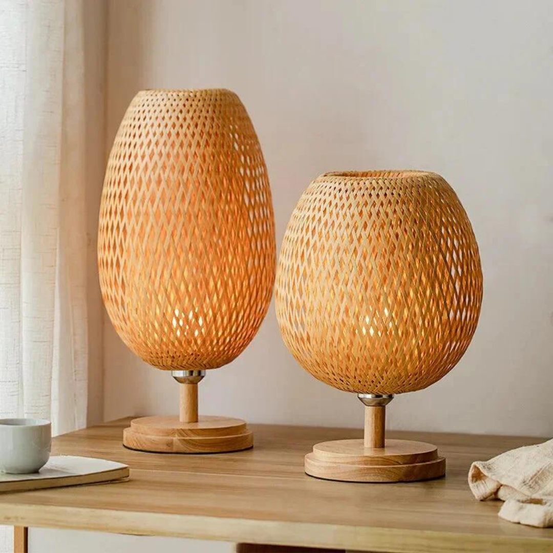 Lampe en Bambou Naturel Vintage | Élégance intemporelle, Ambiance chaleureuse