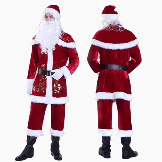 Costume Festif Rouge Deluxe | Tenue élégante pour fêtes et événements d’hiver