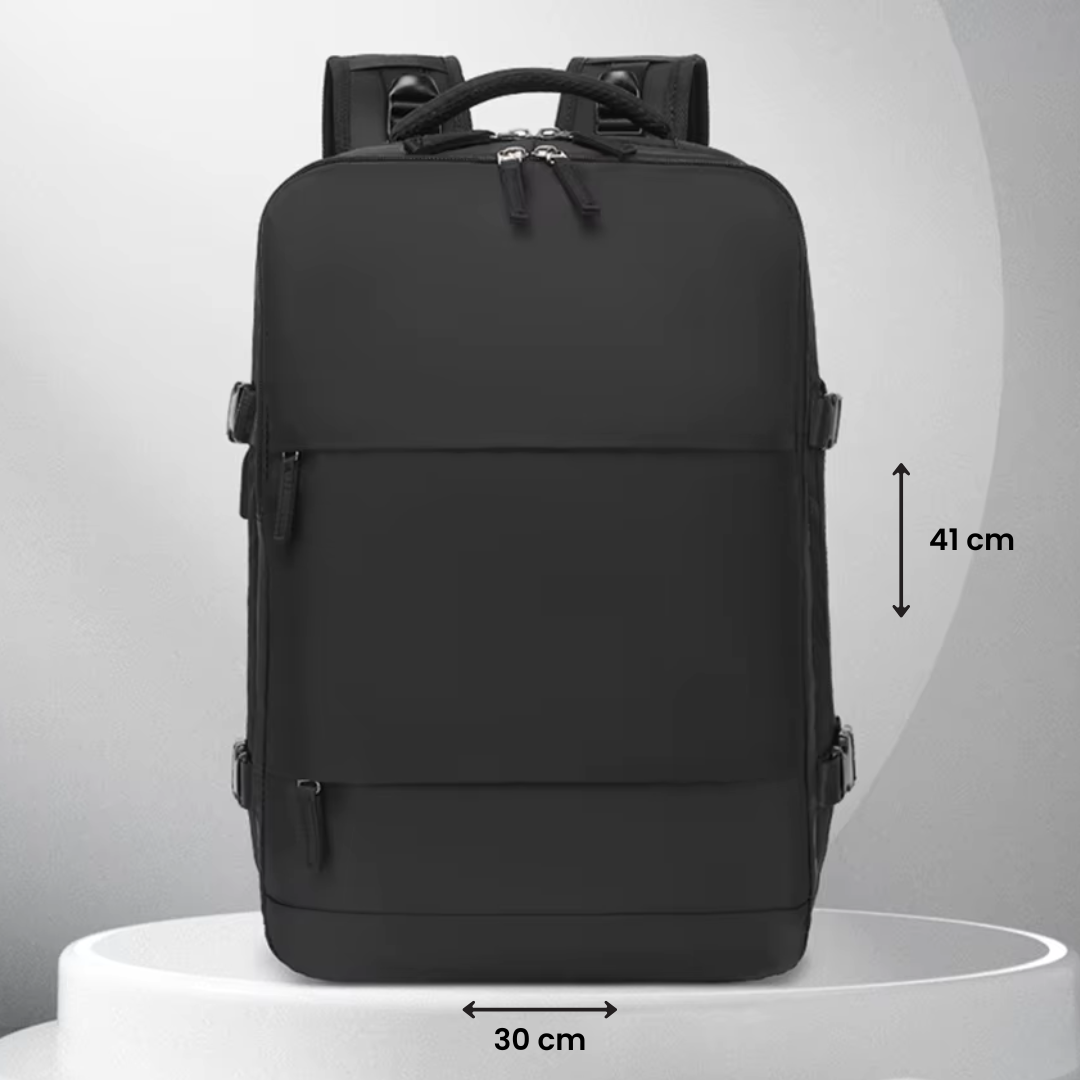 JetSet Backpack Noir | Léger, Spacieux & Parfait pour Voyager