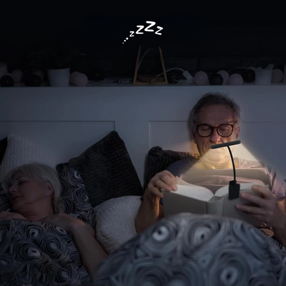 Lampe de Lecture LED Portable | Rechargeable & Clip Pratique