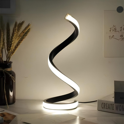 SpiralLight Lampe de table | forme tourbillon Lumière chaude et froide pour la maison