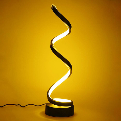 SpiralLight Lampe de table | forme tourbillon Lumière chaude et froide pour la maison