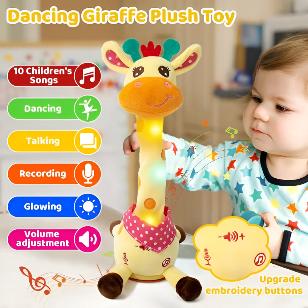 Peluche Girafe Musicale Interactive Lumineuse