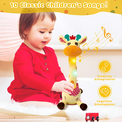 Peluche Girafe Musicale Interactive Lumineuse