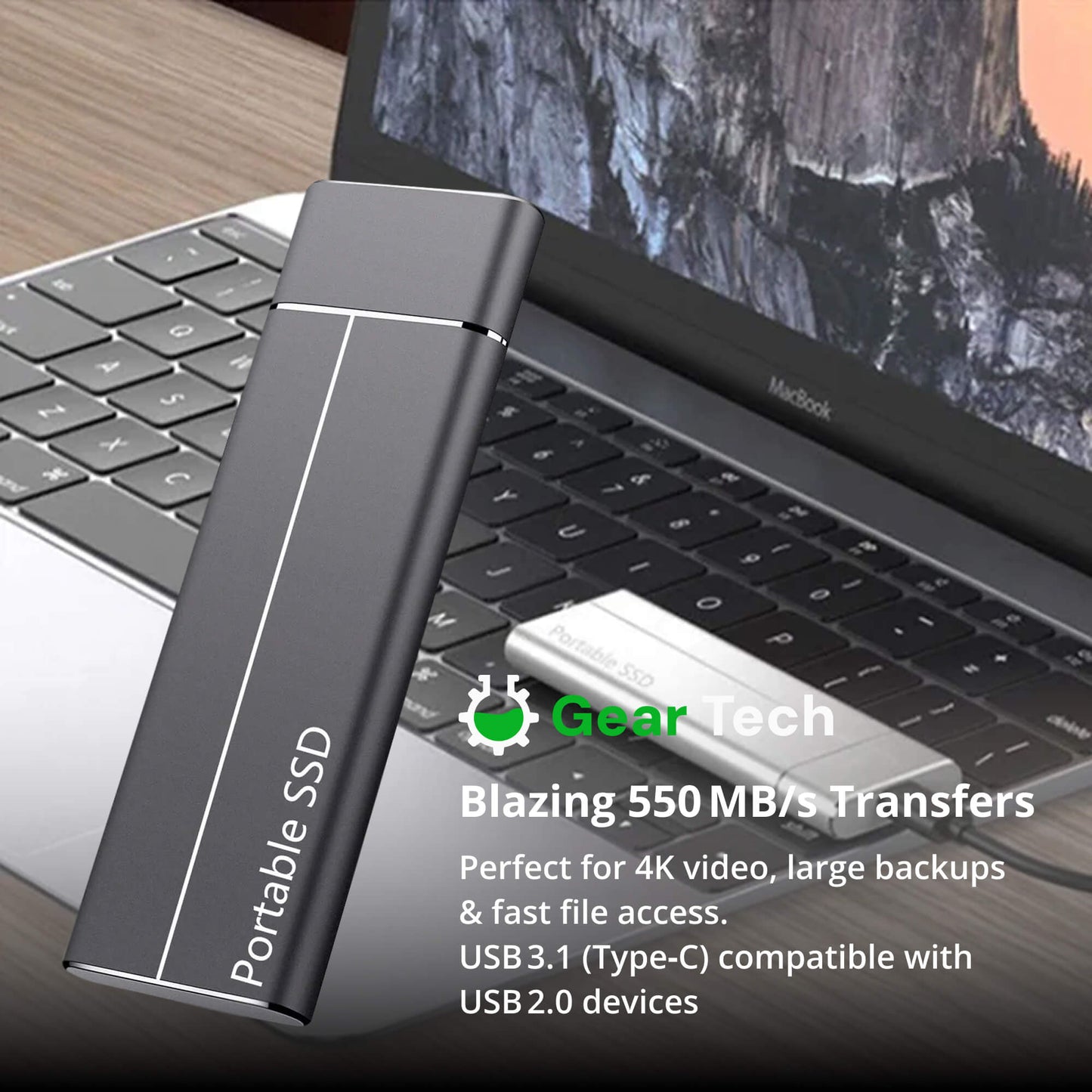 SSD Externe Portable USB-C Rapide