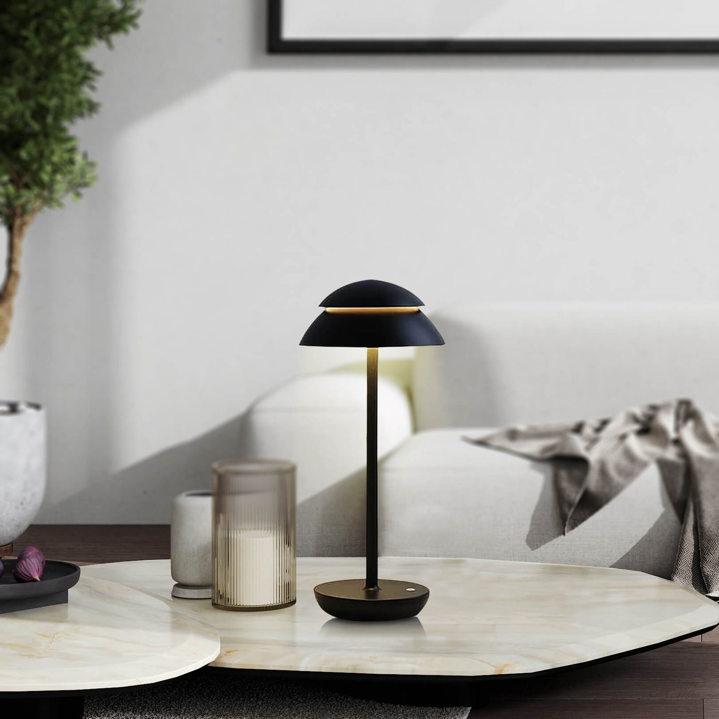 Lampe de Table LED Aura Sans Fil | Éclairage Élégant & Dimmable