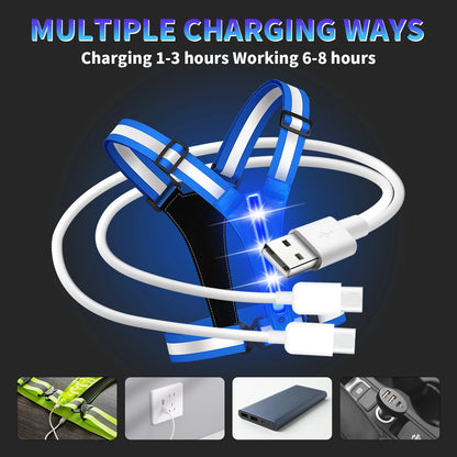 Gilet LED Réfléchissant Rechargeable