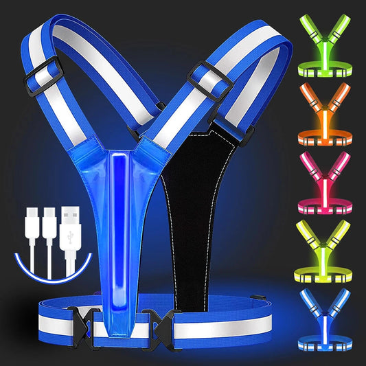 Gilet LED Réfléchissant Rechargeable