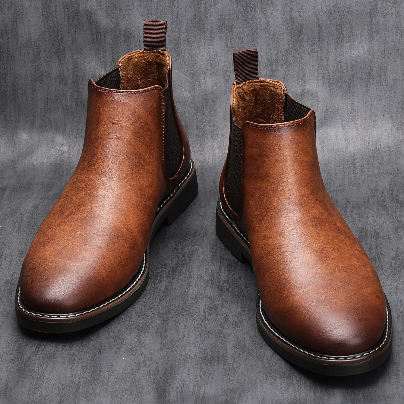 Marcelon Bottes Classiques en Cuir pour Hommes | Chaussures de Confort Durables