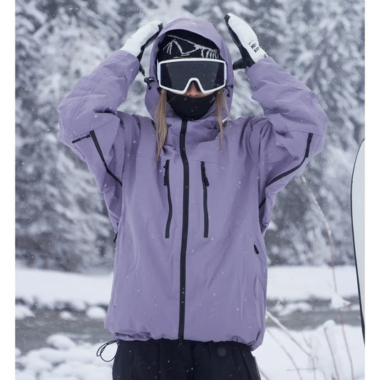 Veste de Ski Imperméable – Capuche Réglable – Poches Zippées