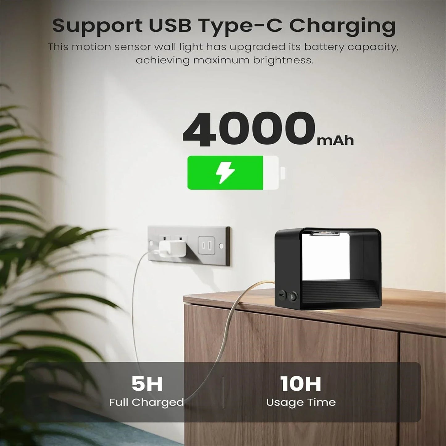 Applique Murale LED – Détecteur-Rechargeable – Intérieur