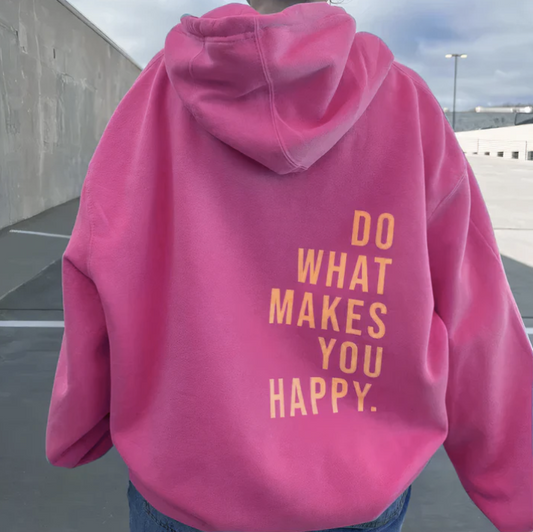 Hoodie Oversize Message Bonheur