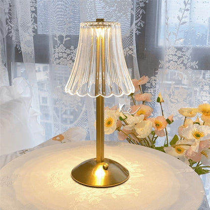 CristalLampe | Lampe de table en cristal doré Elégance luxueuse dans la pièce