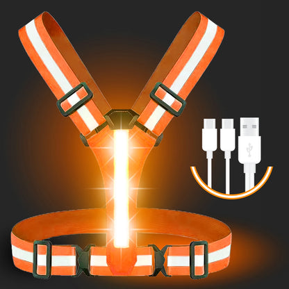 Gilet LED Réfléchissant Rechargeable