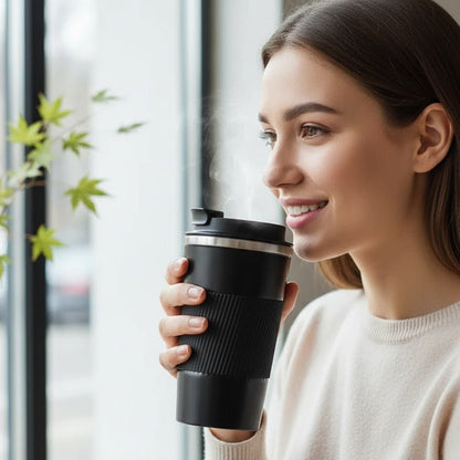 Mug Isotherme – Couvercle Étanche – Café à Emporter
