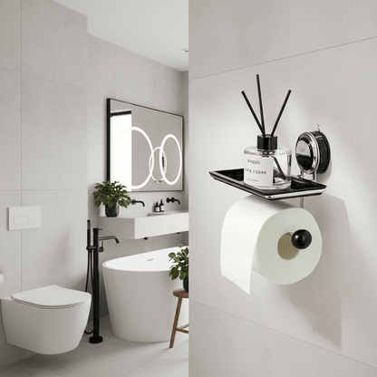 Dérouleur Papier Toilette – Adhésif – Sans Perçage